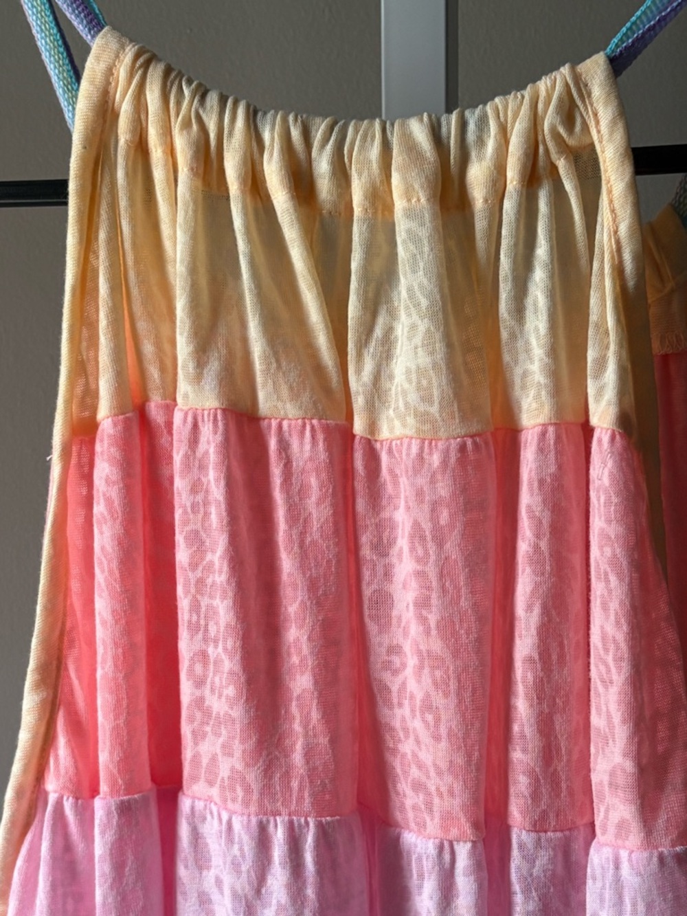 PITUSA NWT Popsicle Pastel Rainbow Lightweight Mini Halter Dress One Size - Picture 6 of 14